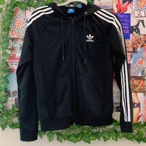 Adidas Womens Track Jacket w/ Hoodie